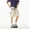 Bermuda Cargo de Bolso Grande Estilo Americano para Homens e Mulheres, Verão Fina para Uso Externo, Modelo Soltinho Tático, Bermuda Casual de Paraquedista, Calça de Cinco Pontos da Moda