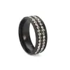 Anillo de acero de titanio diseño femenino sentido de diseño nicho estilo ins lujo ligero todo partido Diamante Diamante incrustado joyería de acero inoxidable joyería venta al por mayor