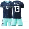 26 Camiseta de Alemania de Visitante Número 17 Wirtz, Número 13 Muller, Número 7 Havertz, Camiseta de Fútbol Copa del Mundo