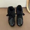 Primer Encuentro Ji Botines de Encaje Patchwork Retro con Cordones y Tacón Oculto para Mujer 2026 Nuevo Otoño Merade Tacón Apilado Estilo Vaquero Occidental