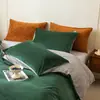 Conjunto de Roupa de Cama de Veludo Leite Outono e Inverno Conjunto de Quatro Peças Capa de Edredom Espessa de Veludo Coral Dupla Face Lençol de Flanela Peça Única Conjunto de Três Peças
