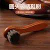 Cepillo para zapatos de cerda de caballo con mango curvo, cepillo pequeño para zapatos de cerda de caballo con forma de pez, cepillo especial para betún de zapatos, cepillo mini portátil para detalles de zapatos de cuero, producto de exportación