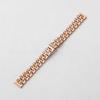 Para estrellas de 14 mm correa femenina siete cuentas correa de metal sólido acero inoxidable correa hebilla mariposa correa punto