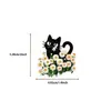 50 pegatinas pequeñas de dibujos animados de gatos negros y plantas, decoración impermeable DIY para fundas de teléfono, agendas y juguetes transfronterizos, pegatinas de PVC