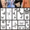 Tatuaje Adhesivo Temporal de Jugo de Mariposa Anillo de Brazo Anillo de Muslo Imagen Grande Impermeable Larga Duración No Reflectante Adhesivo Femenino