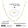 Collar Geométrico de Acero Inoxidable Chapado en Oro de 18 Quilates, Estilo Europeo y Americano Transfronterizo, Silencioso y Elegante, Diseño de Nicho, Incrustado con Circonita, Estilo Ins, Adorno de Collar de Alta Gama