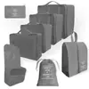 Bolsa de almacenamiento de viaje, juego de seis piezas, juego de siete piezas, juego de ocho piezas, bolsa de lavado plegable, bolsa de almacenamiento de ropa, paquete de bolsa de viaje