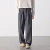 Pantalones Casuales para Hombre Estilo Old Money 2026 Primavera/Otoño Nuevos Sueltos Versátiles de Pierna Recta Casual de Pierna Ancha Venta al por Mayor