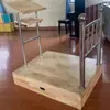 Aula de Música para Estudiantes Madera Maciza Tres Niveles y Cuatro Niveles Retráctil Móvil Podio de Coro Musical Podio del Director