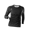 Uau, Camiseta Esportiva Masculina Slim-Fit de Gola Redonda e Manga Longa Feita Sob Medida para Primavera e Outono, Tops para Treinamento Esportivo Juvenil