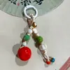 Chaveiro de Cerâmica Gourd de Jingdezhen Estilo Étnico Bolsa Tecida Pendurar Barraca de Mercado Noturno Literário Joias Pequenas Atacado em Estoque