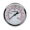 Termômetro industrial axial bimetálico tipo ponteiro de aço inoxidável para forno de churrasco, forno, disco de caldeira