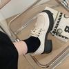 Zapatos de Cuero Pequeños de Estilo Británico de Tacón Grueso y Suela Gruesa Negros para Mujer 2025 Nuevos Otoño e Invierno Punta Redonda Versátiles Zapatos Franceses Mary Jane