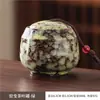 Pequeno Recipiente de Chá Esmaltado com Acabamento Esmaltado em Forno, Disponível em 5 Cores, Pote Selado de Cerâmica para Uso Doméstico, Recipiente Portátil para Armazenamento de Chá Venda por Atacado