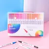 Plumón Acuarela Doble Punta Suave Set de 12-120 Colores Bolígrafo de Línea de Gancho Colorido Bolígrafo de Firma Bolígrafo de Línea para Pintura Artística Estudiantil