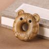 Sándalo Rojo Donut Colgante Tigre de la Suerte Sándalo Verde Tigre del Zodiaco Tallado Colgante de Coche DIY Accesorios para Llavero Tejido