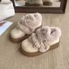 Zapatos Birkenstock de diseño vanguardista con suela gruesa y forro de pelo para mujer, nuevos lanzamientos Otoño/Invierno 2026, para uso exterior, versátiles, cálidos, cómodos, zapatos grandes de algodón