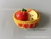 Imán de Nevera de Resina con Forma de Cesta de Frutas Tejida Fresa Naranja Sandía Imán 3D Decoración de Cocina