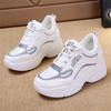 Torre Shoes Women's Ins Trendy Shoes Sola Grossa Altura Aumentando All-match 2024 Novo Outono Altura Interna Aumentando Casual Esportes Sapatos Brancos