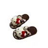 Sapatos Fofos de Gato da Moda com Pelo para Mulheres Uso Externo Outono e Inverno 2025 Novas Pantufas Fechadas com Estampa de Leopardo de Desenho Animado e Sola Grossa