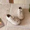 Zapatillas de ballet para niñas estilo retro, modelo primavera/otoño 2026, versátiles de suela blanda, tacón bajo plano, punta redonda, cómodos zapatos casuales para niños