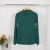 Camisa Lisa Feminina 2024 Nova Moda Manga Longa Slim Fit Simples Elegante Versátil Lapela Camisa Feminina