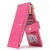 Carteira Amazon Personalizada de Grande Capacidade com Vários Porta-Cartões, Bolsa Longa com Zíper para Celular, Carteira Feminina de Couro Multifuncional