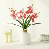Flor Artificial tipo Orquídea Orchid Orchid de Bandai con Textura Realista, Flor Falsa de Orquídea Magnolia para Decoración del Hogar y Bodas, Flor Artificial Realista de Alta Gama