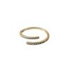 Anillo de dedo índice de hada de diseño simple para mujer, estilo coreano, con microincrustaciones, combina con todo, exquisito anillo ajustable con apertura de circonita.