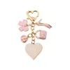 Llavero de Moño Corazón de Rosa para San Valentín Colgante de Bolsa Rosa Romántico Femenino Carta de AMOR Regalo de Princesa