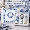 Estilo Nacional y Tendencia Azul y Blanco Floral Set de Regalo de Negocios, Regalos para Eventos de Empresa, Regalos Corporativos con Logo Personalizado