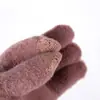 Luvas Quentes de Desenho Animado Estilo Coreano com Patas de Urso para Exterior à Prova de Frio Luvas de Pelúcia com Tela Sensível ao Toque Luvas de Tricô Espessas de Lã Imitação de Visom