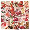 50 pegatinas retro, pegatinas de grafiti impermeables para tazas de agua, pegatinas de periódico shabby retro, pegatinas de cuaderno, pegatinas de arte de diario
