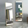 Espejo de cuerpo entero elegante y casual, espejo de tocador de pie, diseño simple, adecuado para dormitorios, montado en la pared, ideal para residencias estudiantiles y se puede usar en apartamentos de alquiler