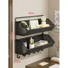Estante de almacenamiento para pared de dormitorio, no requiere taladro, solución de almacenamiento para mesita de noche, estante de almacenamiento para pared