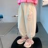 Pantalones deportivos de moda coreana para niñas, primavera y otoño 2025, nuevos pantalones casuales versátiles de color sólido con estilo para uso en exteriores
