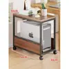 Suporte para Gabinete de Computador, Estação de Trabalho de Escritório, Carrinho de Armazenamento Móvel, Armário de Armazenamento Doméstico de Chão com Rodas