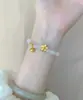 Novo Estilo de Outono Estilo Igual ao da Família Zhou Fivela da Paz de Jade Branco Coelho Rosca Acessório Pulseira Doce e Fofo para Mulheres