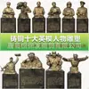 Estátua de meio corpo em cobre puro representando figuras heroicas, estátuas em bronze fundido de dez figuras heroicas importantes, busto de Qiu Shaoyun, busto de Lei Feng, ornamentos de figuras.