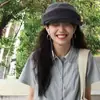 Gorro plisado estilo Yamamoto, fresco y minimalista, para mujer, hace que la cara se vea más pequeña, gorra de visera estilo vintage japonés, popular en redes sociales
