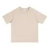 Nueva Camiseta Casual Suelta de Hombro Caído de Algodón Puro de Hilo Doble de Peso Pesado 250g Estilo Americano Moderno para Hombre Camiseta Corta Sencilla