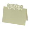 Cartão de Lugar para Casamento Cortado a Laser Cartão de Papel Cartão de Mesa Estéreo Coração Branco Gelo Placa de Nome Cartão de Mesa de Assinatura Pronto para Venda