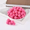 Pompons pequenos de cor sólida de 10 mm, bolas de flocado DIY, alta elasticidade, bolas de pelúcia criativas feitas à mão para crianças, material de acessórios para pintura de girassol