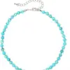 Collar de Piedra Natural Amazonita Turquesa Blanca Turquesa Piedra Multicolor Perla Redonda Estilo Casual Versátil