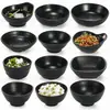 Tigela de Arroz A5 Melamina Preto Fosco Imitação de Porcelana Louça Japonesa Restaurante de Hot Pot Tigela para Molho Tigela para Temperos Sopa Plástico