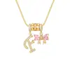 Collar con Letras Dopamina Popular Transfronterizo Set de Tres Piezas con Accesorios de Lazo, Elegante y Versátil Set de Collares con Letras