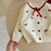Ropa Infantil Transfronteriza Primavera/Otoño 2026 Suéter Abrigo Bordado Little Pony para Niñas Estilo Coreano Cárdigan de Punto Suave para Niños Pequeños
