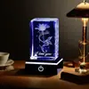 Adornos Creativos de Cristal Luminoso en Forma de Rosa Tallados en 3D para Niñas Novia Regalo de Cumpleaños Romántico