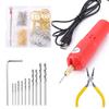 Kit de herramienta DIY para hacer perforaciones en pulseras de cuentas, muñecas, joyería y accesorios, nuevo taladro eléctrico USB rojo transfronterizo
