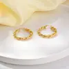 Pendientes Europeos y Americanos Geométricos Más Vendidos en Forma de C Retorcidos Pendientes Retorcidos de Círculo Estilo Europeo y Americano Pendientes de Moda